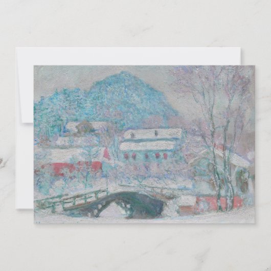 Monet - Noorwegen, het dorp Sandviken in de sneeuw Kaart (Voorkant)