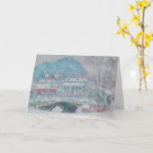 Monet - Noorwegen, het dorp Sandviken in de sneeuw Kaart (Gele Bloem)