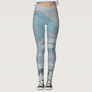 Monet - Noorwegen, het dorp Sandviken in de sneeuw Leggings