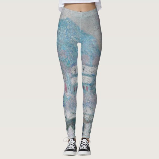 Monet - Noorwegen, het dorp Sandviken in de sneeuw Leggings (Voorkant)