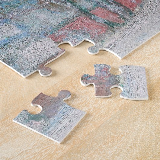 Monet - Noorwegen, het dorp Sandviken in de sneeuw Legpuzzel (Zijkant)