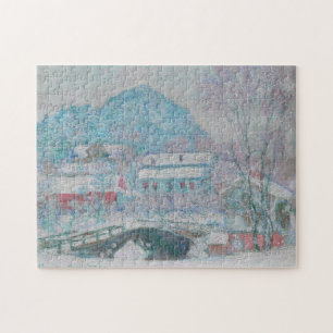 Monet - Noorwegen, het dorp Sandviken in de sneeuw Legpuzzel