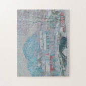 Monet - Noorwegen, het dorp Sandviken in de sneeuw Legpuzzel (Verticaal)