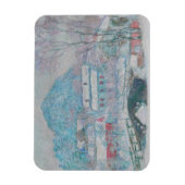 Monet - Noorwegen, het dorp Sandviken in de sneeuw Magneet (Verticaal)