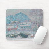 Monet - Noorwegen, het dorp Sandviken in de sneeuw Muismat (Met muis)