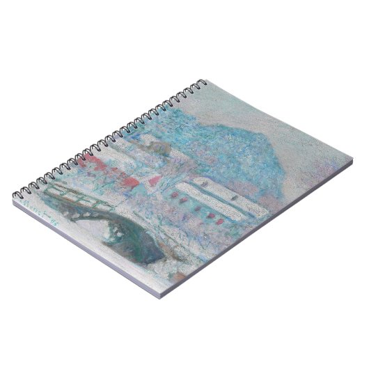 Monet - Noorwegen, het dorp Sandviken in de sneeuw Notitieboek (Linkerzijde)