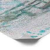 Monet - Noorwegen, het dorp Sandviken in de sneeuw Poster (Hoek)