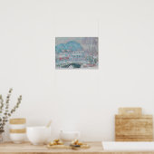 Monet - Noorwegen, het dorp Sandviken in de sneeuw Poster (Keuken)