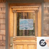 Monet - Noorwegen, het dorp Sandviken in de sneeuw Raamsticker (Huis Deur)