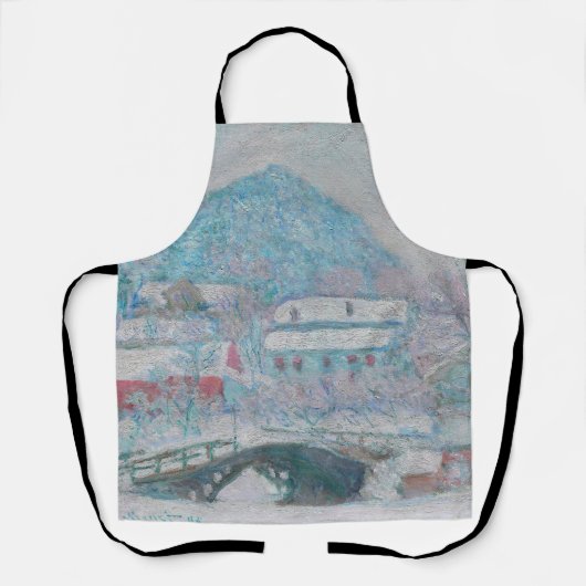 Monet - Noorwegen, het dorp Sandviken in de sneeuw Schort (Voorkant)