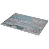 Monet - Noorwegen, het dorp Sandviken in de sneeuw Snijplank (Hoek)