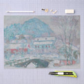 Monet - Noorwegen, het dorp Sandviken in de sneeuw Tissuepapier (Craft)