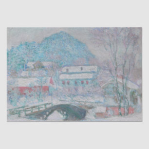 Monet - Noorwegen, het dorp Sandviken in de sneeuw Tissuepapier