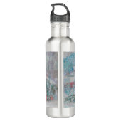 Monet - Noorwegen, het dorp Sandviken in de sneeuw Waterfles (Achterkant)