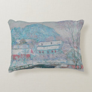 Monet - Noorwegen, Sandviken dorp in de sneeuw Accent Kussen