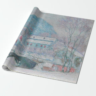 Monet - Noorwegen, Sandviken dorp in de sneeuw Cadeaupapier