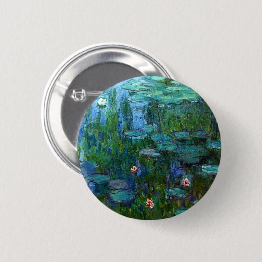 Monet Nympheas Water Lilies Button (Voorkant /achterkant)