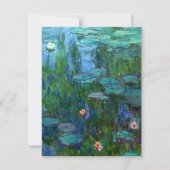 Monet Nympheas Water Lilies Invitaties Kaart (Voorkant)