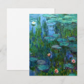 Monet Nympheas Water Lilies Invitaties Kaart (Voorkant / Achterkant)