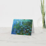 Monet Nympheas Water Lilies Note Card Kaart<br><div class="desc">Monet Nympheas Water Lilies noteert kaart. Olieverf op canvas 1915. De laatste dertig jaar van zijn leven schilderde Monet zijn lelievijver in Giverny. Nympheas vertegenwoordigt een van zijn beste en meest geliefde werken met zijn rijke en gevarieerde gebruik van groenen. Een groot geschenk voor supporters van Monet, impressionisme, waterlelies en...</div>