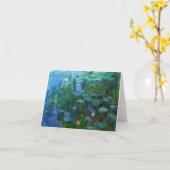 Monet Nympheas Waterlelies Opmerking Kaart (Gele Bloem)