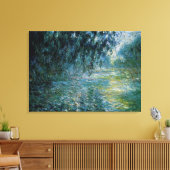 Monet - Ochtend op de Seine in de regen Canvas Afdruk (Insitu (Woonkamer))