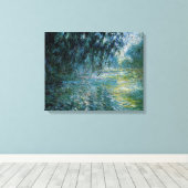 Monet - Ochtend op de Seine in de regen Canvas Afdruk (Insitu (Houten vloer))