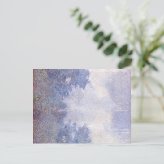 Monet - Ochtend op de Seine, Mist Briefkaart (Staand voorkant)