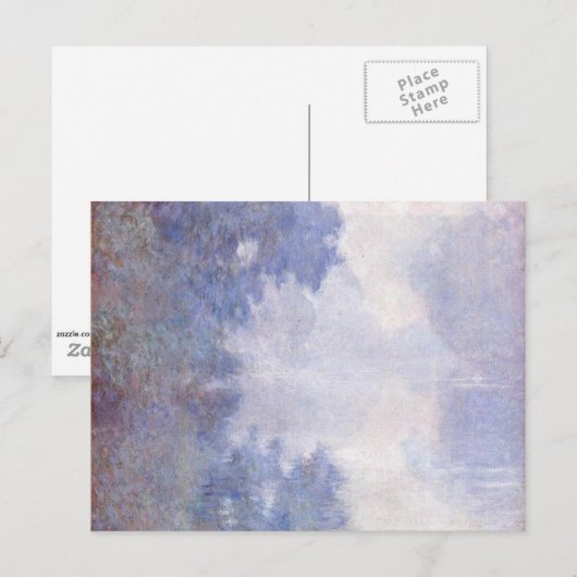 Monet - Ochtend op de Seine, Mist Briefkaart (Voorkant / Achterkant)