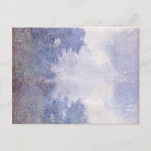 Monet - Ochtend op de Seine, Mist Briefkaart (Voorkant)