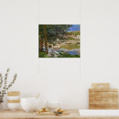 Monet on the Bank Landscape Painting Poster (Keuken)