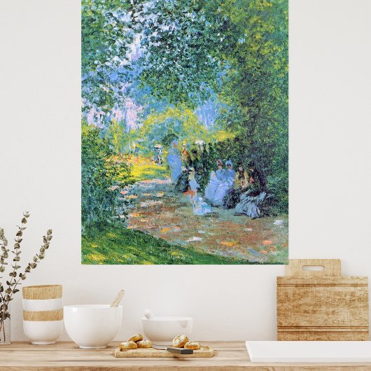 Monet - op de Parc Monceau , Poster (Keuken)