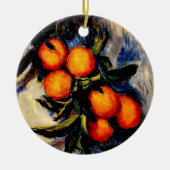 Monet - Oranje tak met vruchten Keramisch Ornament (Voorkant)