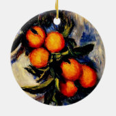 Monet - Oranje tak met vruchten Keramisch Ornament (Achterkant)