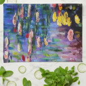 Monet Paars water Lilies Kitchen Towel Theedoek (Gevouwen)
