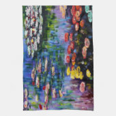 Monet Paars water Lilies Kitchen Towel Theedoek (Verticaal)