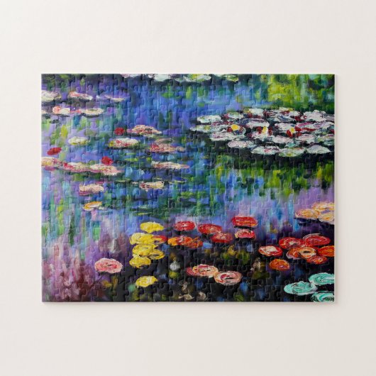 Monet Paars water Lilies Puzzle Legpuzzel (Horizontaal)