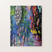 Monet Paars water Lilies Puzzle Legpuzzel (Verticaal)
