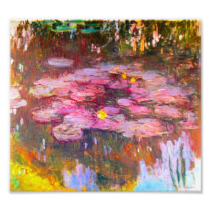 Monet Paarse watergalgen afdrukken Foto Afdruk