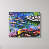 Monet Paarse waterlelies Canvas Afdruk (Voorkant)