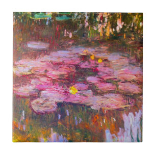 Monet Paarse waterlinie Tile Tegeltje