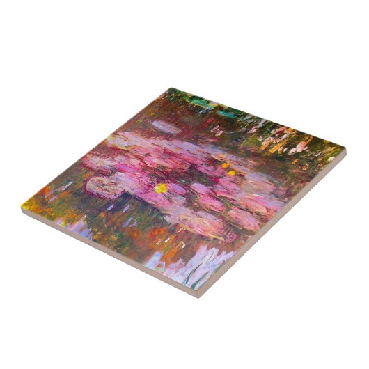 Monet Paarse waterlinie Tile Tegeltje (Zijkant)