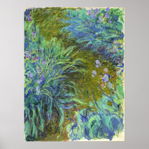 Monet - Pad door de Irissen 02 Poster