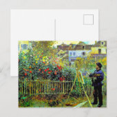 Monet Painting in zijn tuin Briefkaart (Voorkant / Achterkant)
