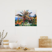 Monet - Palmboom in Bordighera, Poster (Keuken)
