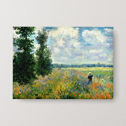 Monet - Papaver veld, Argenteuil Button (Voorkant)