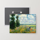 Monet - Papaver veld, Argenteuil Button (Voorkant / Achterkant)