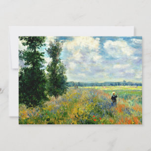 Monet - Papaver veld, Argenteuil Kaart