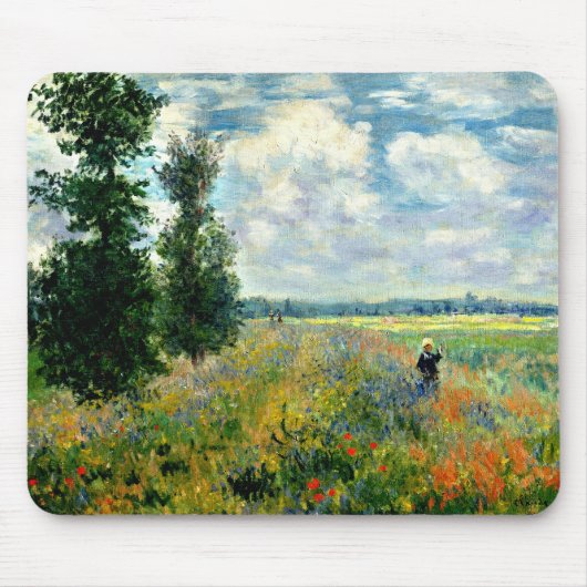 Monet - Papaver veld, Argenteuil Muismat (Voorkant)
