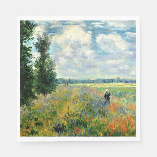 Monet - Papaver veld, Argenteuil Servet (Voorkant)